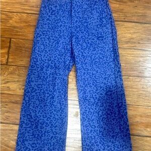 Blue Leopard Print Pants